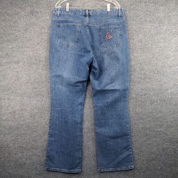 Cosmopolitan Jeanswear Bootcut Women's 16 Blue 5-Pocket Embellished Rhinestone - Picture 5 of 10